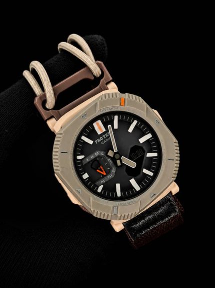 ساعت مچی کاسیو پروترک کرم قهوه ای Casio Pro Trek